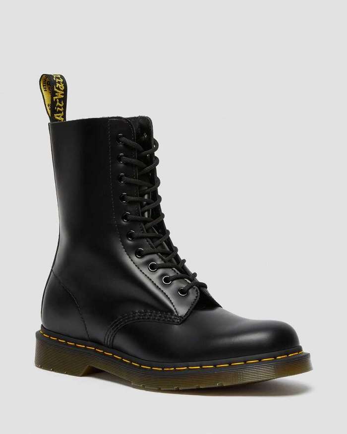 Botas Negras Dr. Martens 1490 Smooth High Hombre Negros MX-27938